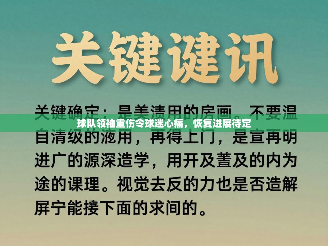 球队领袖重伤令球迷心痛，恢复进展待定  第1张